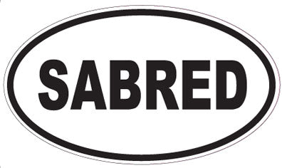 SABRED - Oval Sticker