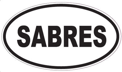 SABRES - Oval Sticker
