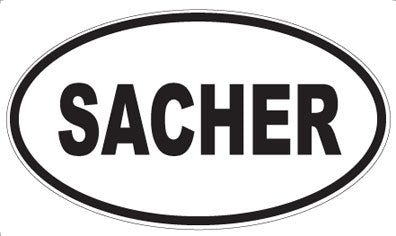 SACHER - Oval Sticker
