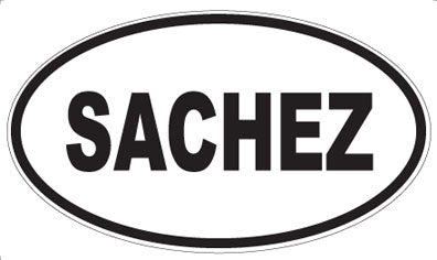 SACHEZ - Oval Sticker