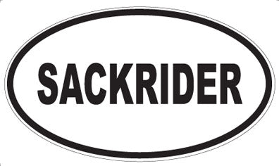 SACKRIDER - Oval Sticker
