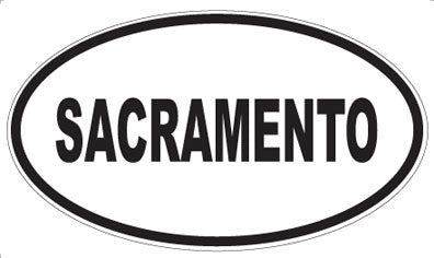 SACRAMENTO - Oval Magnet