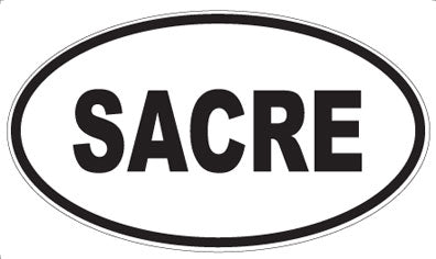 SACRE - Oval Sticker