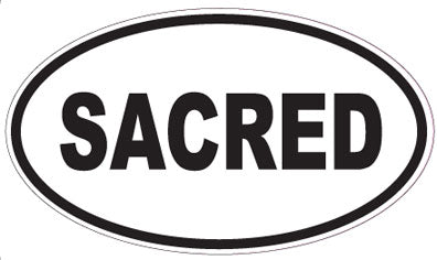 SACRED - Oval Sticker