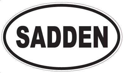 SADDEN - Oval Sticker