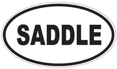 SADDLE - Oval Sticker