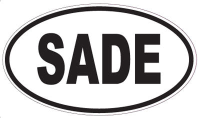 SADE - Oval Sticker
