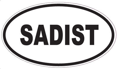 SADIST - Oval Sticker
