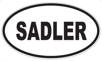 SADLER - Oval Sticker