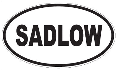 SADLOW - Oval Sticker