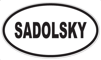 SADOLSKY - Oval Magnet