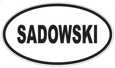 SADOWSKI - Oval Sticker