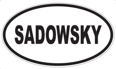 SADOWSKY - Oval Sticker
