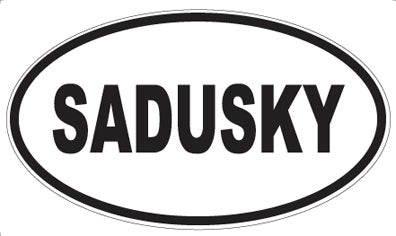 SADUSKY - Oval Sticker