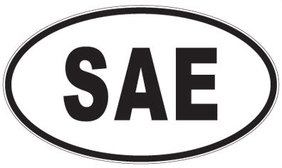 SAE - 3 Letter Initials Oval Sticker