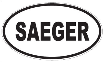 SAEGER - Oval Sticker