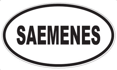SAEMENES - Oval Sticker