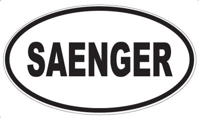 SAENGER - Oval Sticker