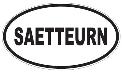 SAETTEURN - Oval Sticker