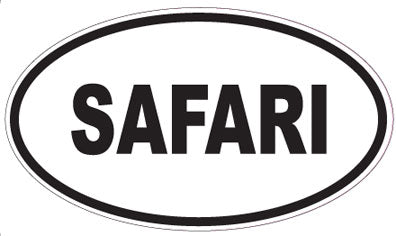 SAFARI - Oval Sticker