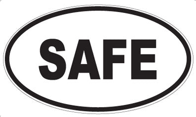 SAFE - Oval Sticker