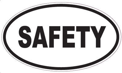 SAFETY - Oval Sticker