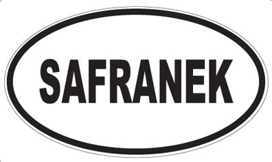 SAFRANEK - Oval Sticker