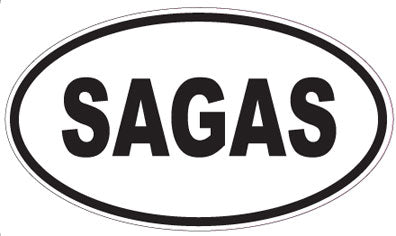 SAGAS - Oval Sticker