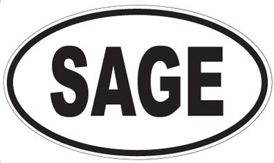SAGE - Oval Sticker