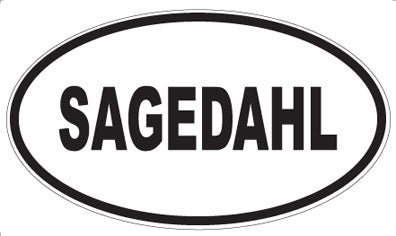 SAGEDAHL - Oval Sticker