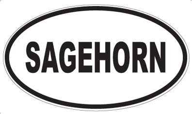 SAGEHORN - Oval Sticker