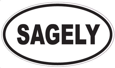 SAGELY - Oval Sticker