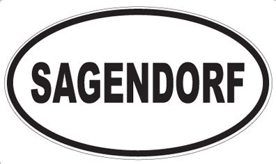 SAGENDORF - Oval Sticker