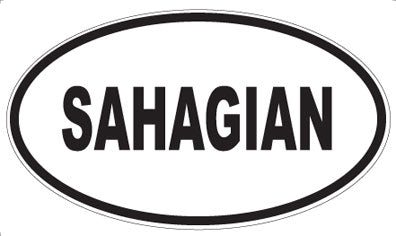 SAHAGIAN - Oval Sticker