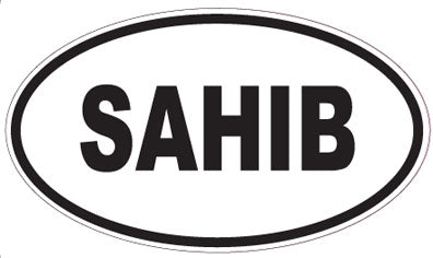 SAHIB - Oval Sticker
