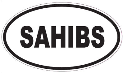 SAHIBS - Oval Sticker