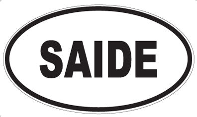 SAIDE - Oval Sticker