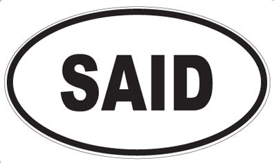SAID - Oval Magnet