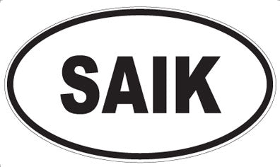 SAIK - Oval Sticker