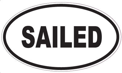 SAILED - Oval Sticker