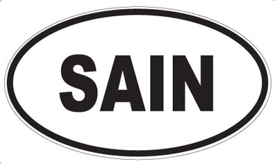 SAIN - Oval Sticker