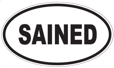 SAINED - Oval Sticker