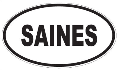 SAINES - Oval Sticker