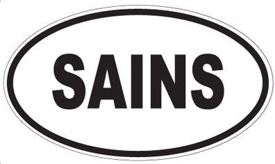 SAINS - Oval Sticker