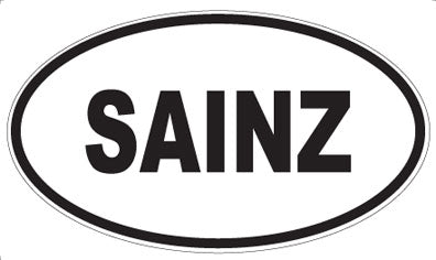 SAINZ - Oval Sticker