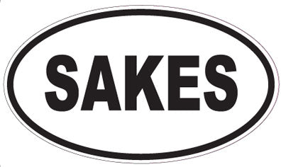 SAKES - Oval Magnet