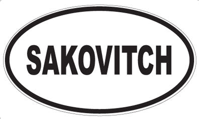SAKOVITCH - Oval Sticker