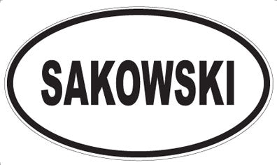 SAKOWSKI - Oval Sticker