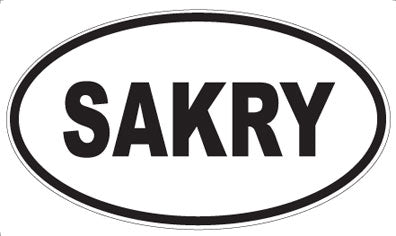 SAKRY - Oval Sticker