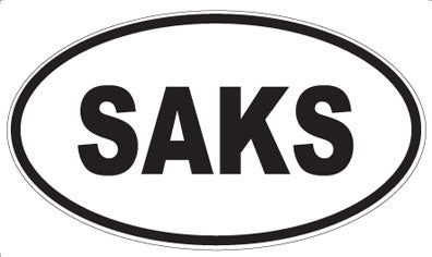 SAKS - Oval Magnet